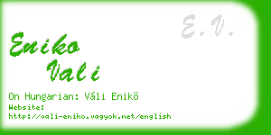eniko vali business card