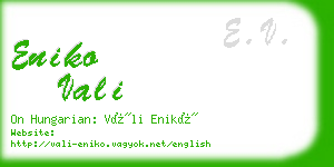 eniko vali business card